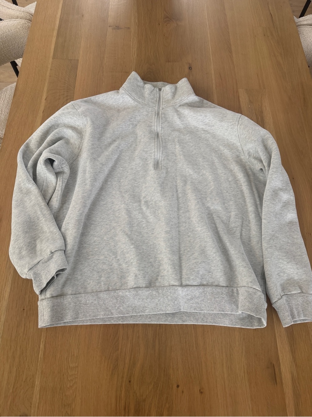lululemon athletica Men's Light Gray Half-Zip Sweater